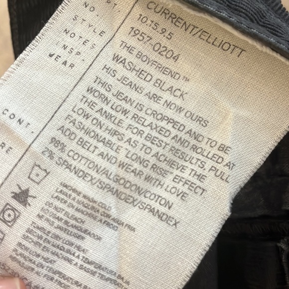 Current Elliott Washed Black Cords - Picture 8 of 8